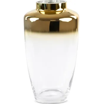Váza Skleněná váza ZOJA zlatá 30 cm