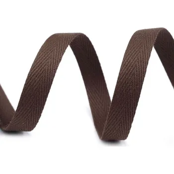 Stuha Keprovka - tkaloun šíře 10 mm, barva 7969 hnědá