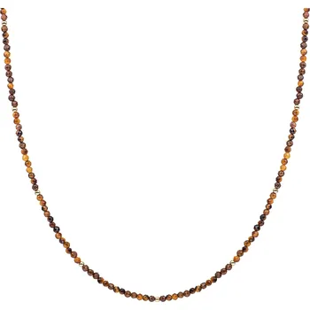 Náhrdelník Korálkový náhrdelník s tygřím okem NLK04G-G09 Sparkling