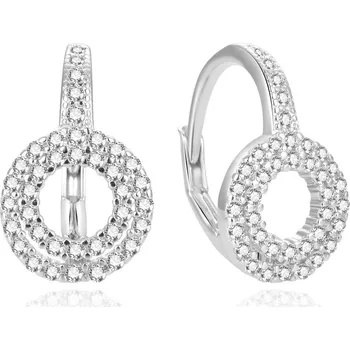 Náušnice Jemné stříbrné náušnice se zirkony AGUC1761 Beneto