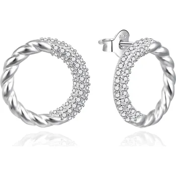 Náušnice Designové stříbrné náušnice se zirkony AGT-E189PW Agato