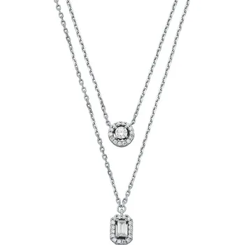 Náhrdelník Slušivý dvojitý stříbrný náhrdelník Brilliance MKC1745CZ040 Michael Kors