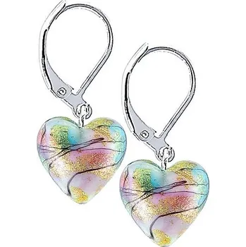 Náušnice Duhové náušnice Rainbow Fairy s 24karátovým zlatem v perlách Lampglas ELH28 Lampglas