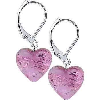 Náušnice Romantické náušnice Sakura Flower s ryzím stříbrem v perlách Lampglas ELH35 Lampglas