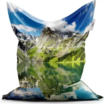 Sedací pytel Sablio Sedací vak Classic Odraz hor na jezeře - 150x100 cm