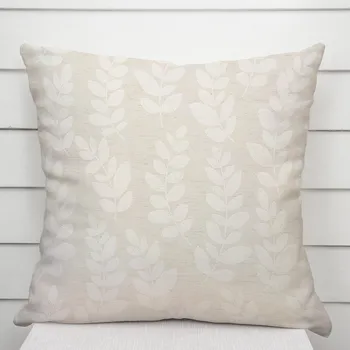 Povlak na polštářek Dekorační povlak na polštář TF-130 Akátové listy na režném 50 x 50 cm