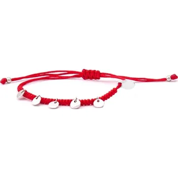 Náramek Šňůrkový červený kabala náramek s přívěsky AGB556 Beneto Exclusive