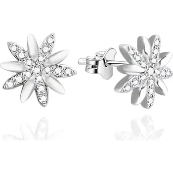 Náušnice Stříbrné náušnice pecky s čirými zirkony AGUP3449 Beneto