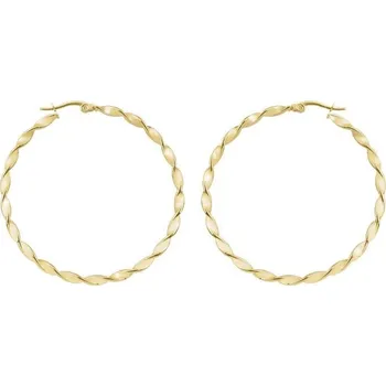 Náušnice Kruhové pozlacené náušnice 2 / 5 cm Troli / Průměr: 3 cm - 2 - 5 cm