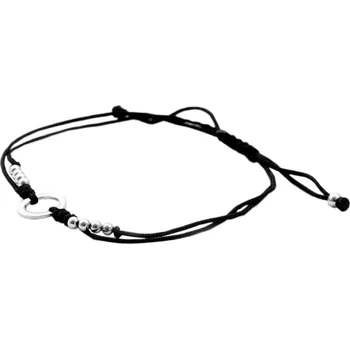 Náramek Šňůrkový náramek s kroužkem AGB377 Beneto Exclusive