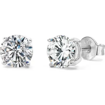 Náušnice Krásné peckové náušnice s třpytivým zirkonem AGUP Beneto / Průměr: 0,5 cm