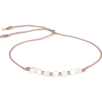 Náramek Šňůrkový náramek na nohu s měsíčním kamenem HE34K3RG-LP Agato