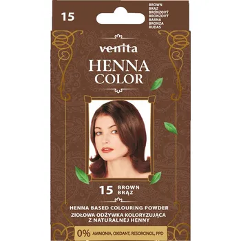 Barva na vlasy Venita Henna Color bylinný barvicí prášek s přírodní hennou 15 bronzový, 25 g