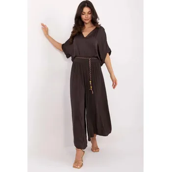 Dámské kalhoty Dámské palazzo kalhoty z viskózy s vysokým pasem, Xl i240_215241_2:XL