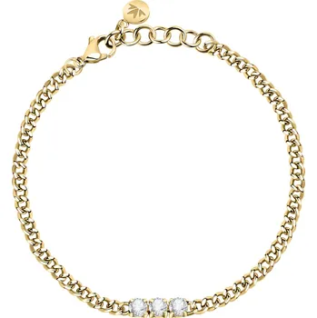 Náramek Okouzlující pozlacený náramek s čirými krystaly Poetica SAUZ12 Morellato