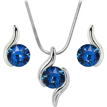 Souprava šperků Slušivá sada náhrdelníku a náušnic Chaton Wave Capri Blue Levien