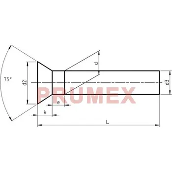 Nýt Nýt zápustná hlava DIN 661 2x4 měděný