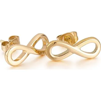 Náušnice Módní pozlacené náušnice nekonečno VWSE004 G Troli