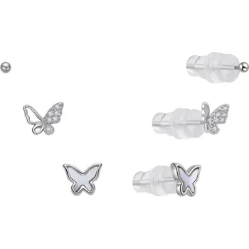 Náušnice Stříbrná sada hravých náušnic E0004921 (3 páry náušnic) Moiss