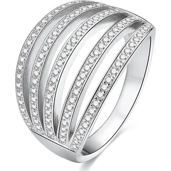 Prsten Stříbrný prsten se zirkony AGG338 Beneto / Obvod: 60 mm - 60 mm