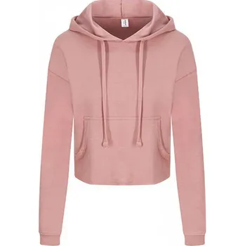 Dámská mikina Just Hoods Dámská crop top mikina se spadlými rameny Barva: pastelová růžová, Velikost: XS JH016