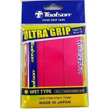grip Vrchní omotávky TOALSON ULTRA GRIP Červené 0,50mm 3 ks