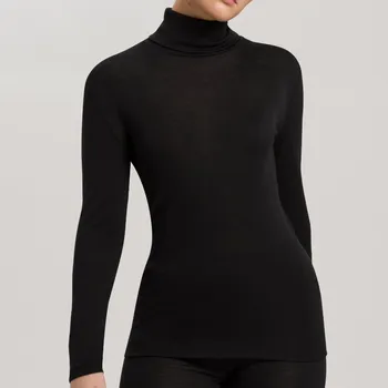 Dámský svetr Hanro - Woolen silk rolák black XS 71423