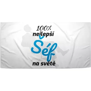 Sablio Ručník 100% nejlepší šéf na světě - 30x50 cm