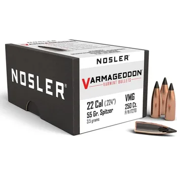 Příslušenství pro sportovní střelbu Střely Nosler Varmageddon .22 Cal, dia .224, 55grs (250 ks)