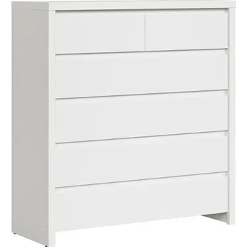 Komoda Komoda Kaspian - Black Red White - BRW Bílý Mat 104.5x112 cm