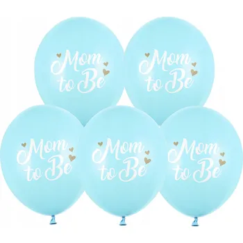 Balónek Latexové balónky PartyDeco Mom to Be 30 cm modré 6 kusů