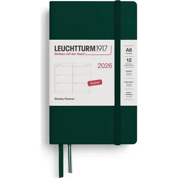 Diář Weekly Planner 2026 Pocket (A6) Forest Green DN00562358