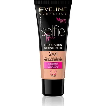 Make-up EVELINE COSMETICS Selfie Time Foundation & Concealer 02 Ivory 30 ml