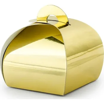 Obraz Krabička na dort Party Deco zlatá 10 ks