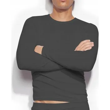 Pánské tričko Atlantic tričko 5900041554218 kulatý dlouhý rukáv šedé velikost 4XL