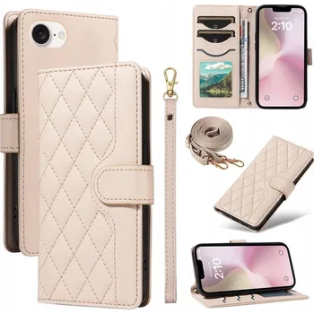 Pouzdro na mobilní telefon Pouzdro s klopou Erbord pro Apple iPhone 16e, béžové