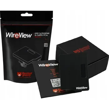 Bezpečnostní kamera THERMAL GRIZZLY WireView GPU 1x 12VHPWR na 3x 8Pin PCIe 426T786 měřič