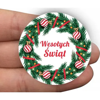 Obraz Samolepka knižní, komiksová Samolepky vánoční s nápisem veselé Vánoce, na dárky, na balíčky