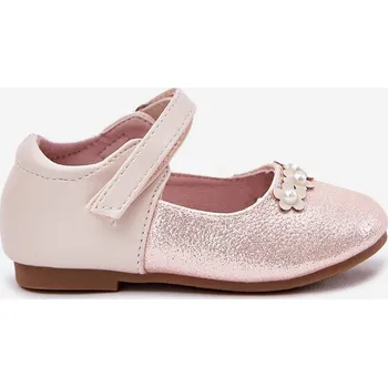 Dívčí oblečení Dětské Baleríny Na Suchý Zip S Květinami Růžové Nikione 21
