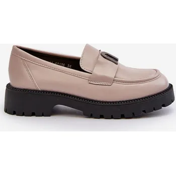 Dívčí oblečení Dětské Polobotky Mokasíny S Ozdobou Šedé Elvilda 36