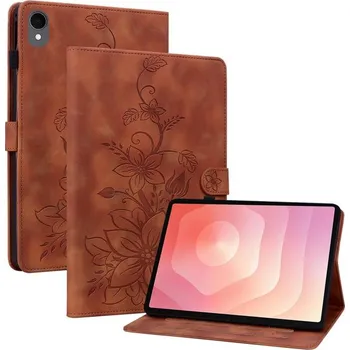 Pouzdro na tablet VSECHNONAMOBIL 127984 ART LILY Zaklápěcí pouzdro pro Samsung Galaxy Tab S11 hnědé