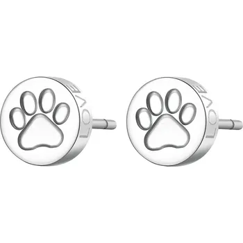 Náušnice Krásné ocelové náušnice tlapky CLICK SCK60 S Agapo