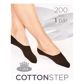 Dámské punčochy Ťapky Cotton Step 200 DEN - 39-42 / černá