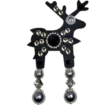 Brož Velký černý jelínek Florence Deers