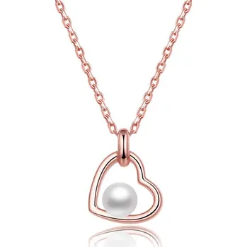 Náhrdelník Pozlacený stříbrný náhrdelník s říční perlou AGS1230/47P-ROSE Beneto