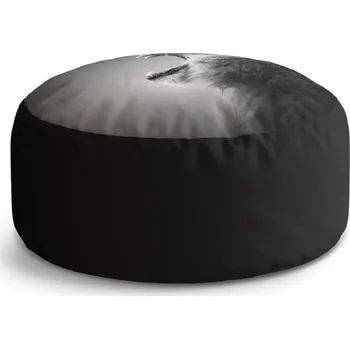 Taburet Sablio Taburet Circle Řvoucí lev: 38x48 cm