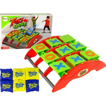 Desková hra LEAN Toys Arkádová hra Házení Tic-Tac-Toe na cíl