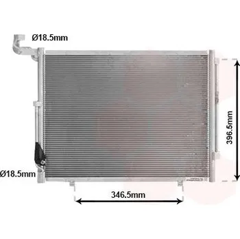 Klimatizace automobilu Kondenzátor, klimatizace VAN WEZEL 18015722