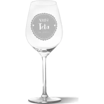 Víno Sablio Sklenička na víno Nejlepší teta na světě: 49 cl