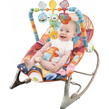 Hra na zahradu 4v1 Lehátko Houpačka Postýlka Kolébka Vibrace Houpačka Lehátko Hračky Pastelové barvy